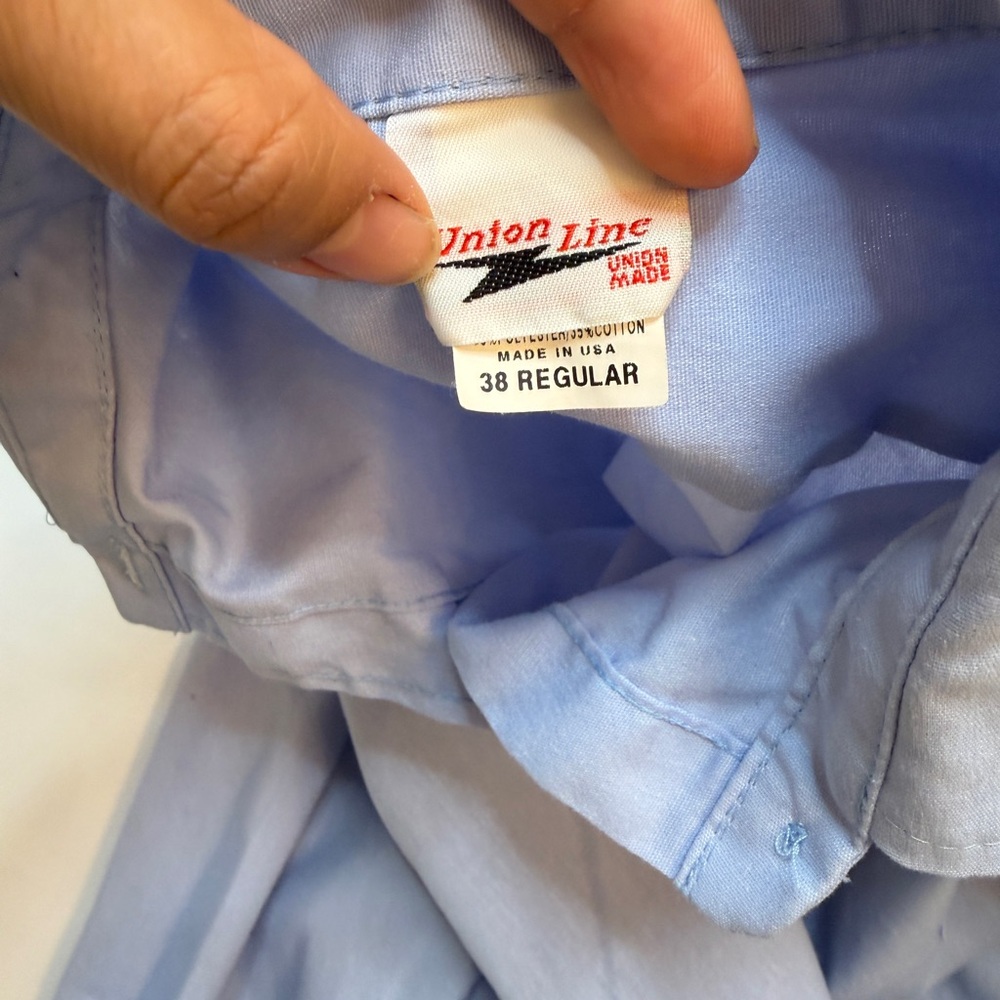 USPS Light Blue Work Shirt - unisex size 38 regular - Picture 4 of 11